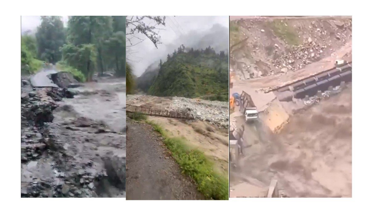 Himachal में बारिश का कहर: Malana में Flash Flood से Dam टूटा, Bridge और Heavy Vehicles बहे, Panic Among Locals